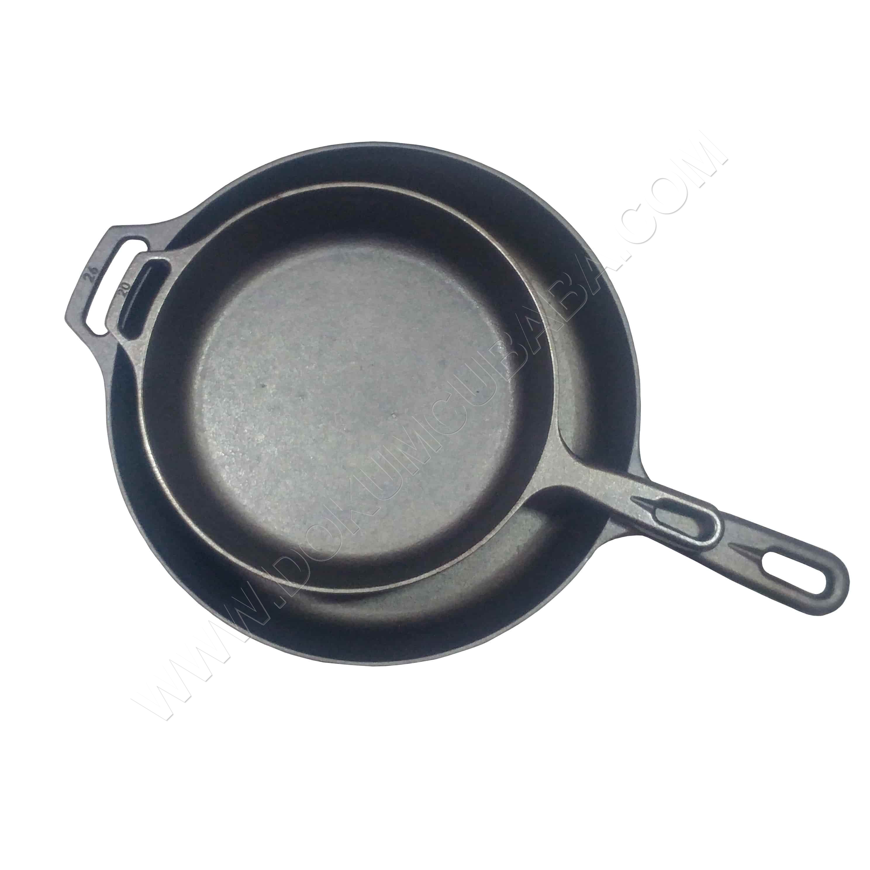 Kaplamasız Döküm Tava 26_20CM- SET