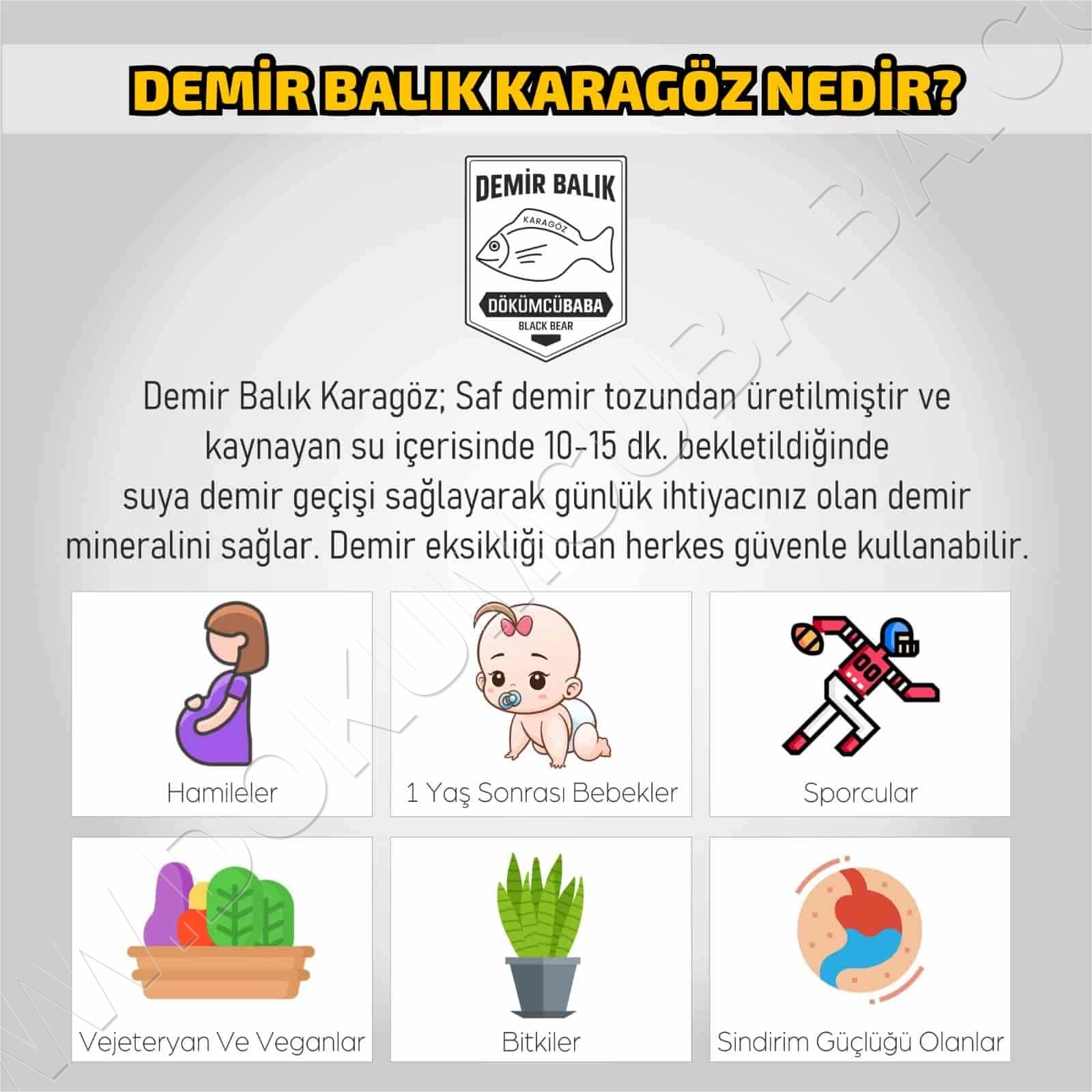 Demir Balık Tablet -1 ADET (KUSURLU)