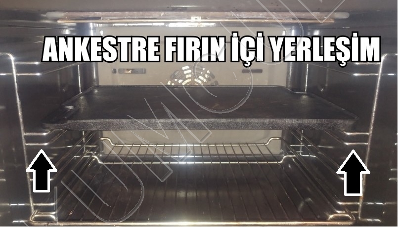 KUSURLU-Kaplamasız döküm pizza taşı ve tepsi çift kullanım 43x30cm(ÜRÜN AÇIKLAMASINI OKUYUNUZ)