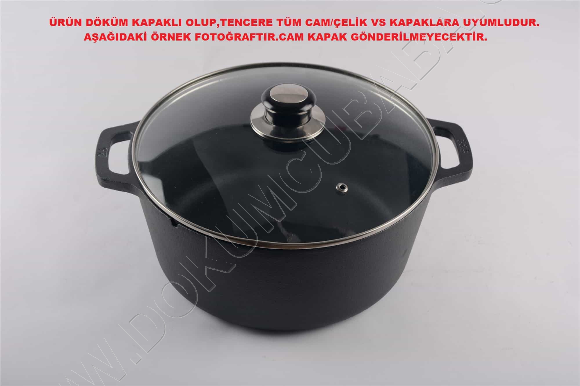 Kaplamasız döküm ikili tencere 26cm(STOK İÇİN LÜTFEN ÜRÜN AÇIKLAMASINI OKUYUNUZ)